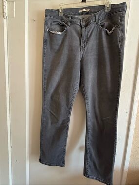 Levi's Women's Charcoal Gray Classic Straight Leg Jeans